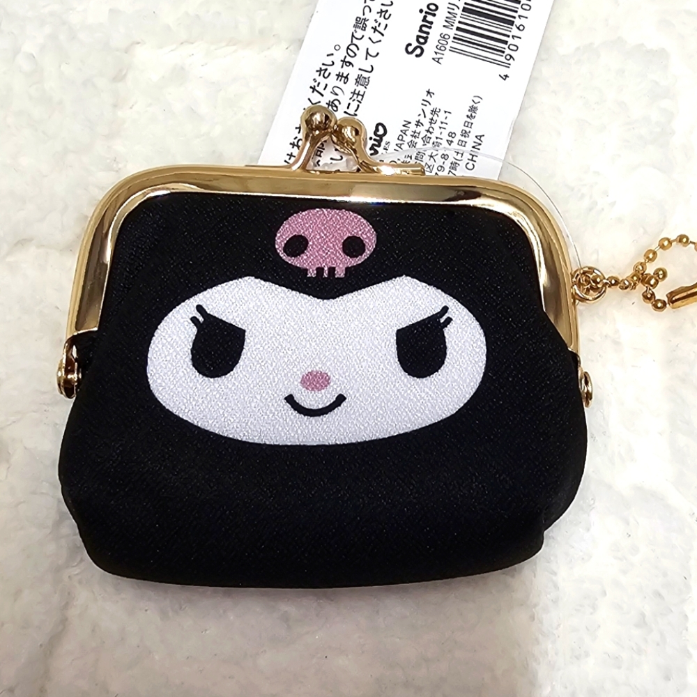 Sanrio Kuromi Original Kisslock Coin Purse Money Pouch Bag Fashion Kawaii Y2K
